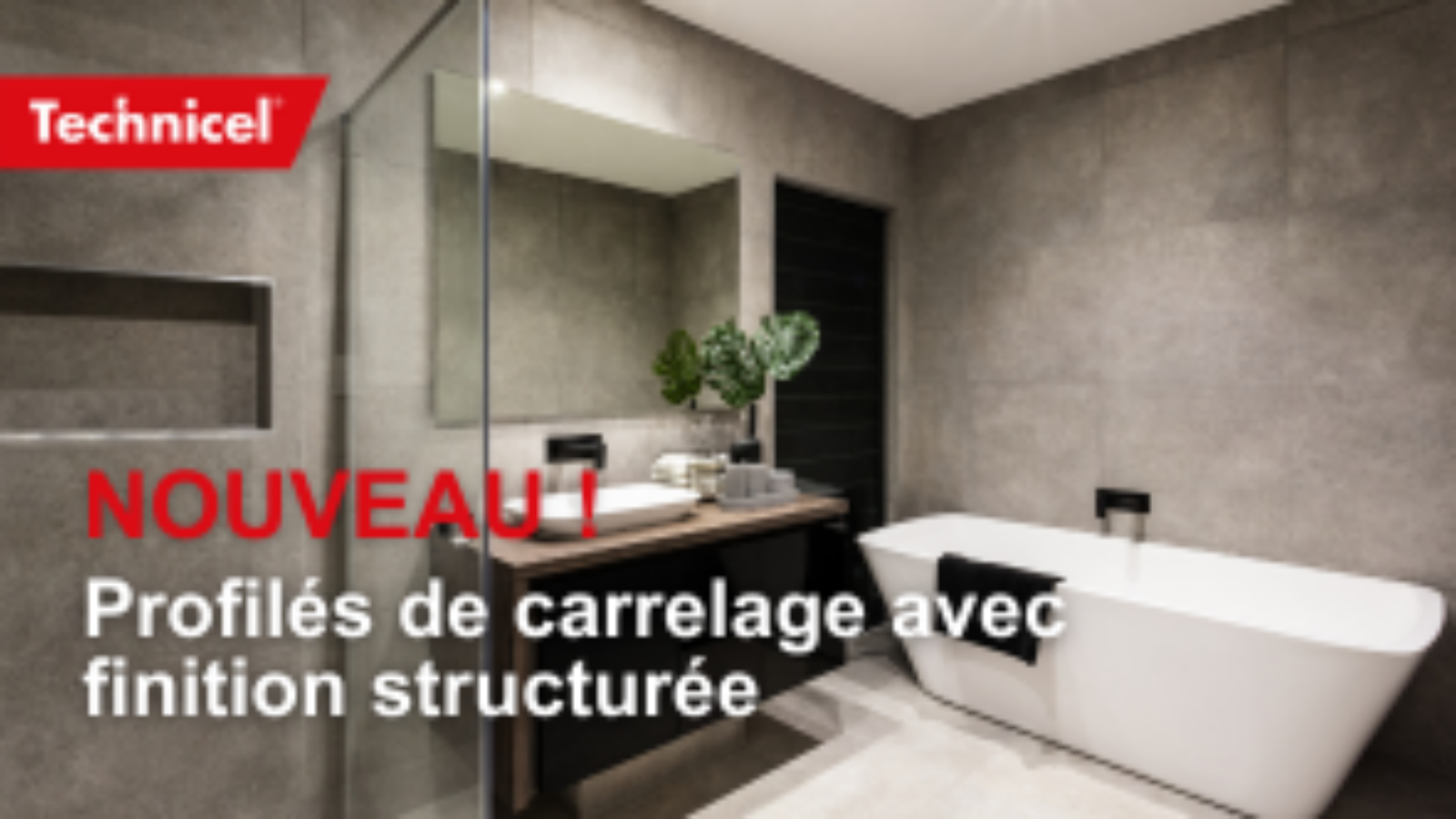 Profilés de carrelage avec finition structurée