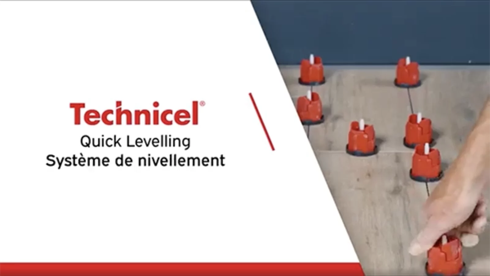 Vidéo démo du système de nivellement Quick Levelling de Technicel